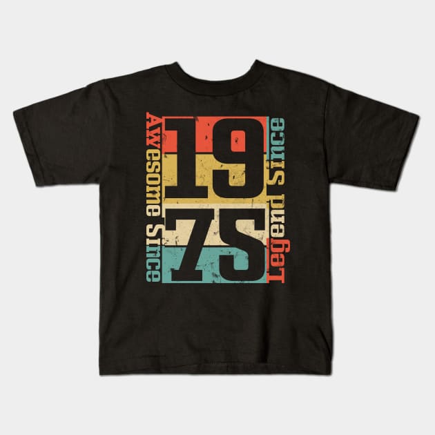 Awesome Since 1975. 45th Birthday Gift Idea Kids T-Shirt by FromHamburg